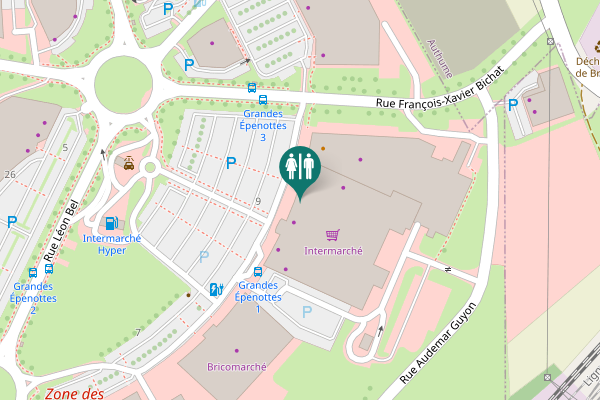 Map showing location of Rue Léon Bel 9 Toilet