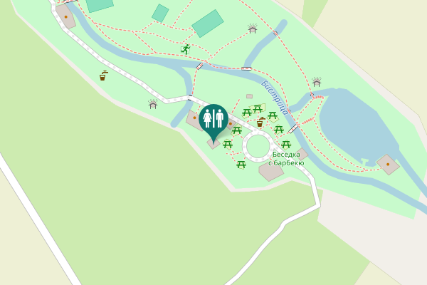 Map showing location of Bistritsa Toilet