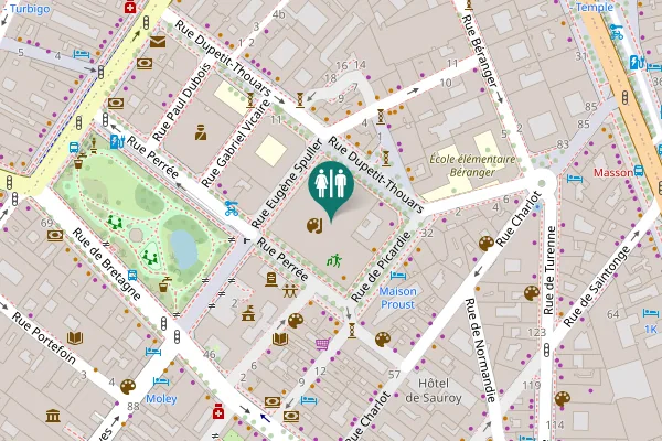 Map showing location of Rue Eugène Spuller 4 Toilet
