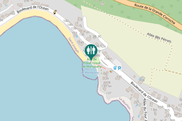 Map showing location of Boulevard de l'Ocean 120 Toilet