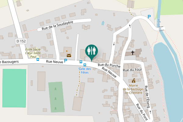 Map showing location of Rue Neuve Toilet