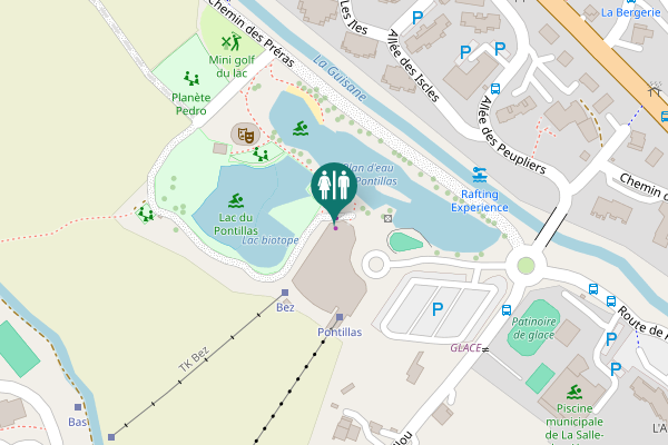 Map showing location of Chemin des Préras Toilet
