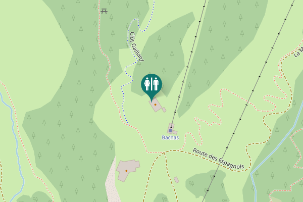 Map showing location of Clôt Gaillard Toilet