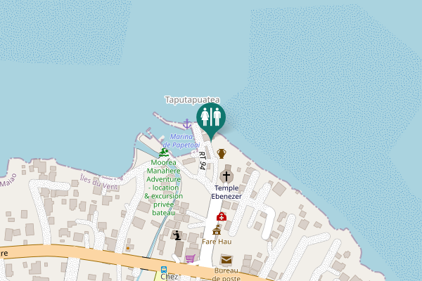 Map showing location of RT 94 Toilet