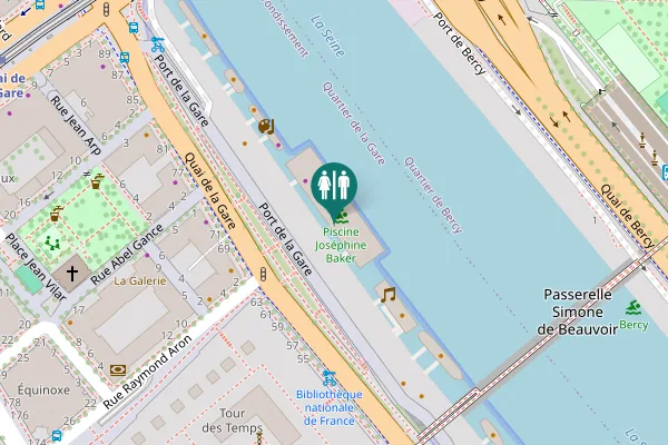 Map showing location of Port de la Gare 7 Toilet
