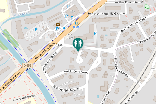 Map showing location of Impasse Pierre Clément Toilet