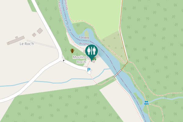 Map showing location of Arzano Toilet