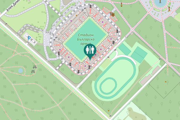 Map showing location of Sofia Toilet