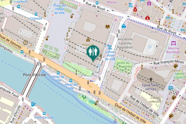 Map showing location of Rue de Lobau 1 Toilet