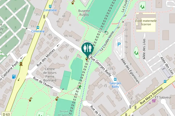 Map showing location of Rue Georges Bailly 25 Toilet