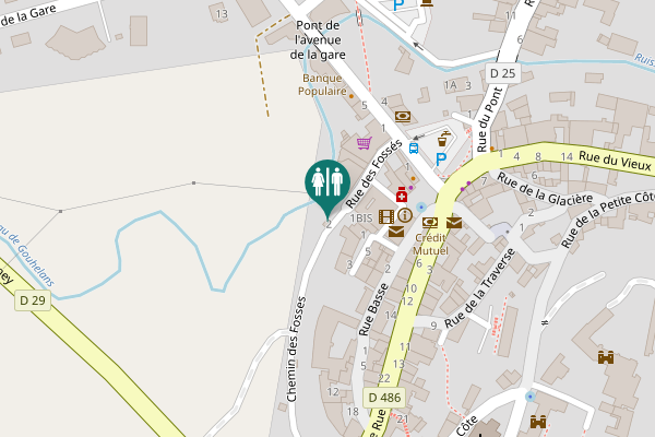 Map showing location of Chemin des Fosses 2 Toilet