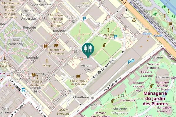 Map showing location of Place Jussieu 4 Toilet