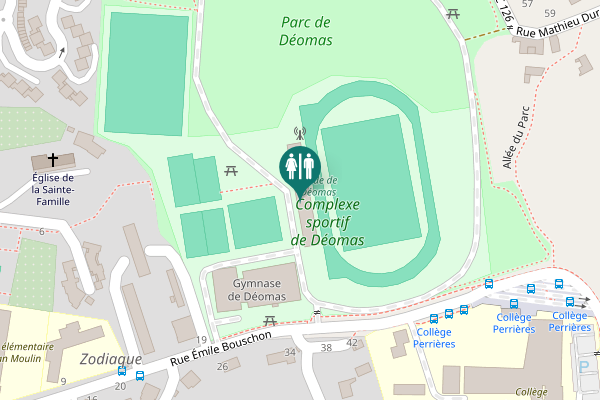 Map showing location of Rue Émile Bouschon 34 Toilet