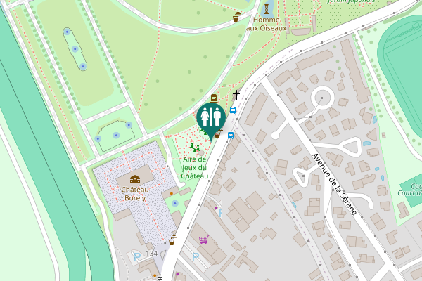 Map showing location of Avenue Clot-Bey 100 Toilet