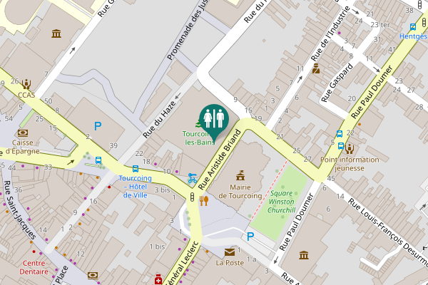 Map showing location of Rue Aristide Briand 13 Toilet