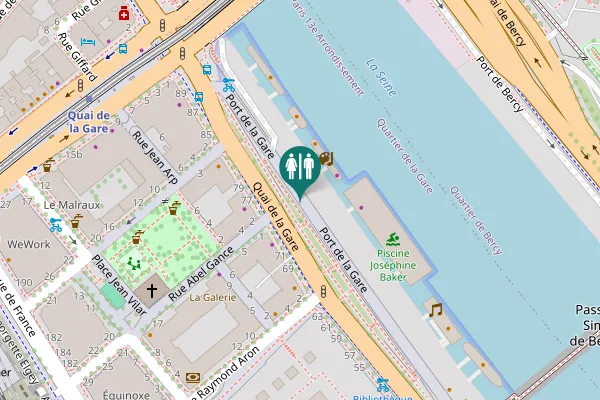 Map showing location of Port de la Gare 9 Toilet