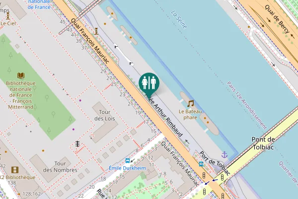 Map showing location of Allée Arthur Rimbaud Toilet