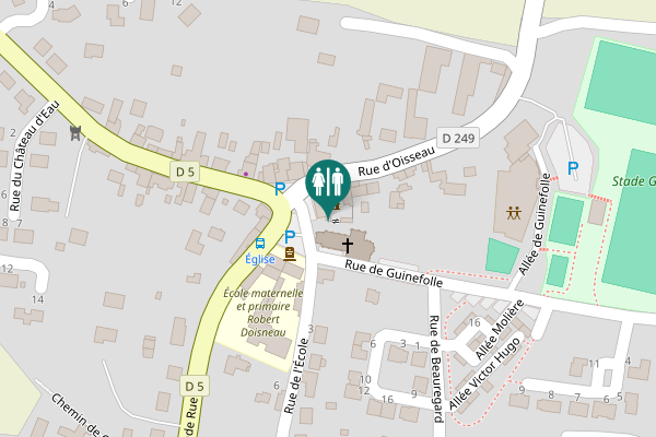 Map showing location of Place de l’Église 12 Toilet