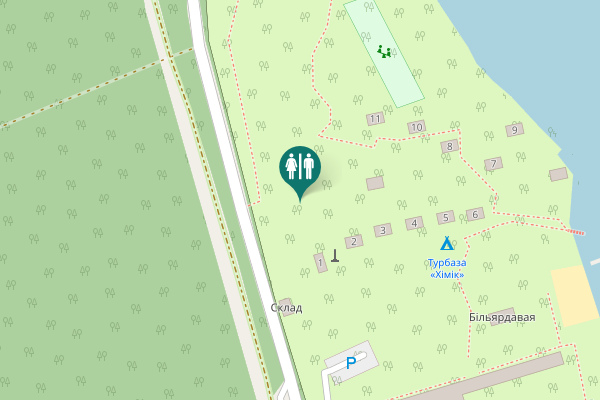 Map showing location of 1 Toilet