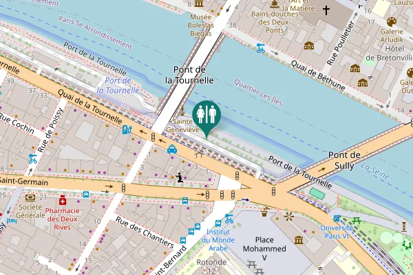 Map showing location of Port de la Tournelle Toilet