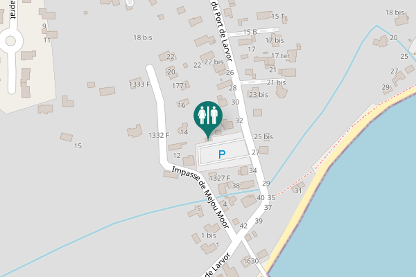 Map showing location of Impasse de Mejou Moor 14 Toilet