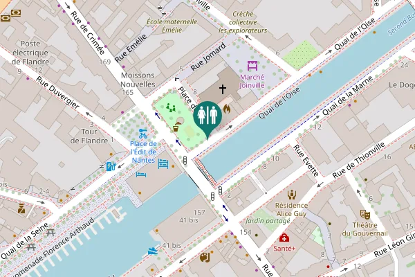 Map showing location of Quai de l'Oise 1 Toilet