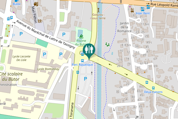 Map showing location of Avenue du Maréchal de Lattre de Tassigny Toilet