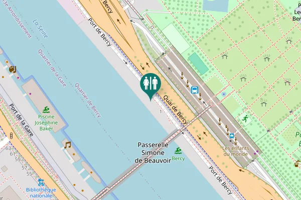 Map showing location of Port de Bercy 1 Toilet