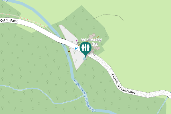 Map showing location of Chemin du Laisonnay 28 Toilet