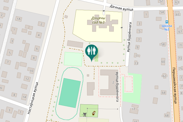 Map showing location of вуліца Будзённага 2 Toilet