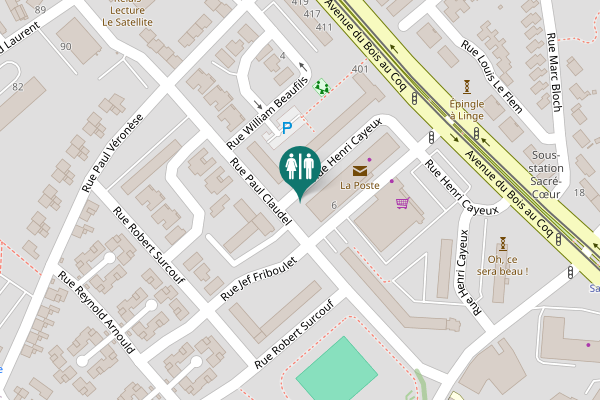 Map showing location of Rue Henri Cayeux 45 Toilet