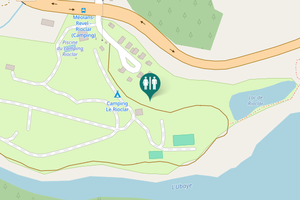 Map showing location of Chemin des Petits Ubayens Toilet