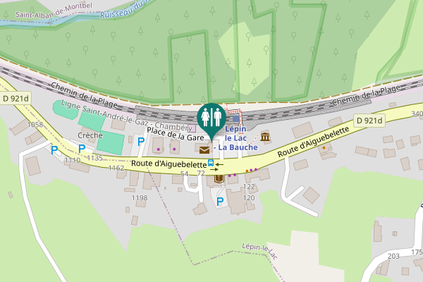 Map showing location of Place de la Gare 108 Toilet