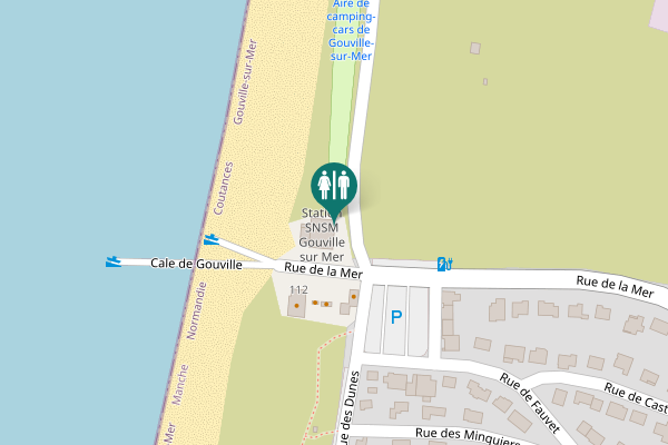Map showing location of rue du beau rivage Toilet