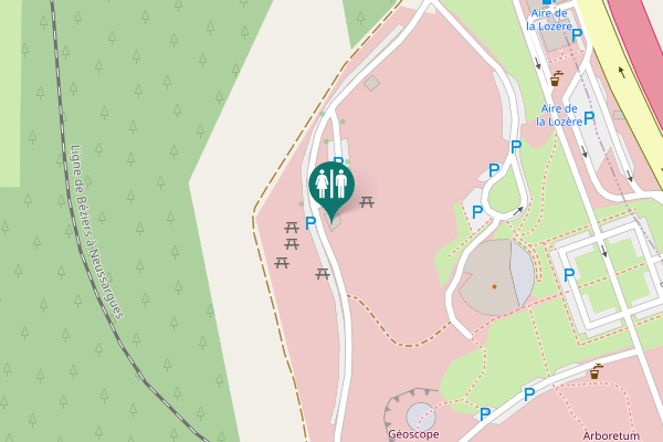 Map showing location of Rue de Combejouve Toilet