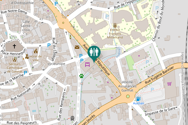 Map showing location of Avenue de la République 6 Toilet