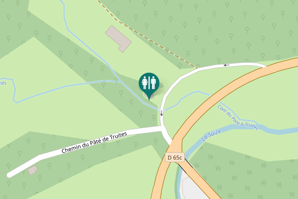 Map showing location of Chemin du Pâté de Truites Toilet