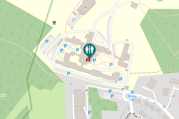 Map showing location of Rue de Bligny 11 Toilet