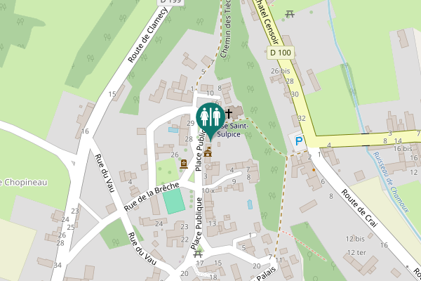 Map showing location of Place Publique 2 Toilet