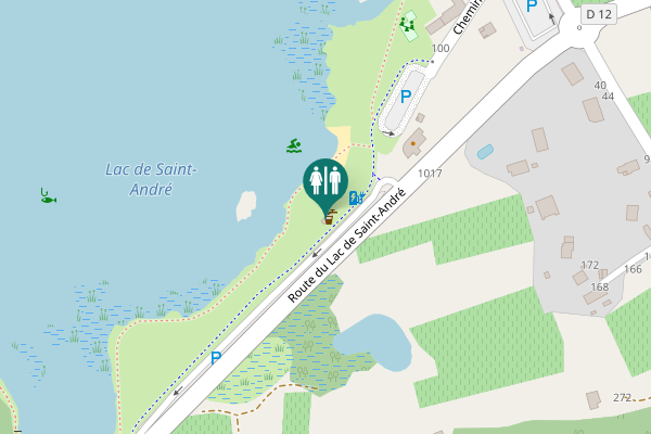 Map showing location of Route du Lac de Saint-André 1018 Toilet