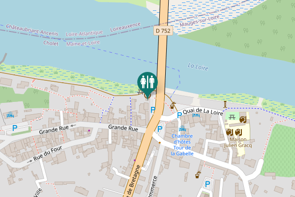 Map showing location of Promenade Julien Gracq Toilet
