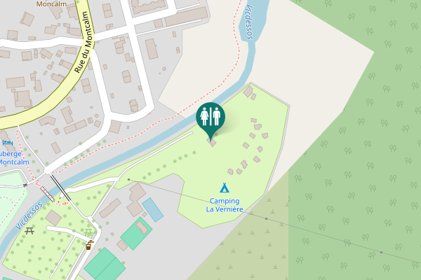 Map showing location of Auzat Toilet