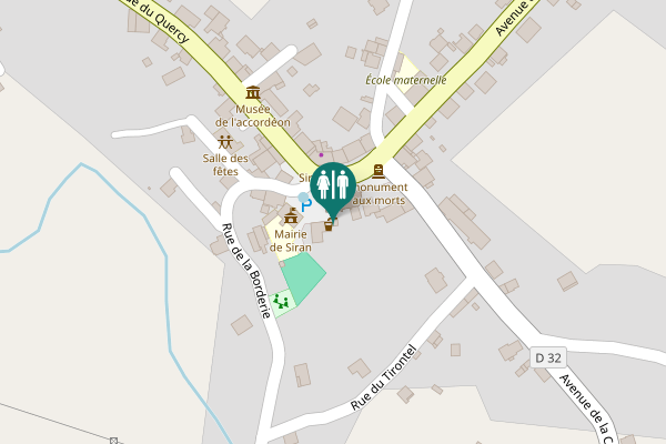 Map showing location of Place de l'Église Toilet