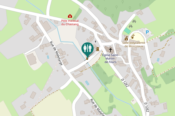 Map showing location of Monceaux-sur-Dordogne Toilet