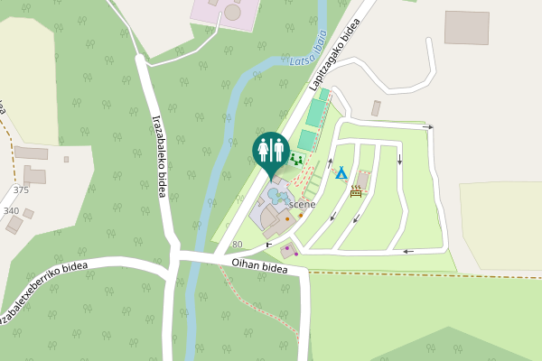 Map showing location of Lapitzagako bidea 80 Toilet