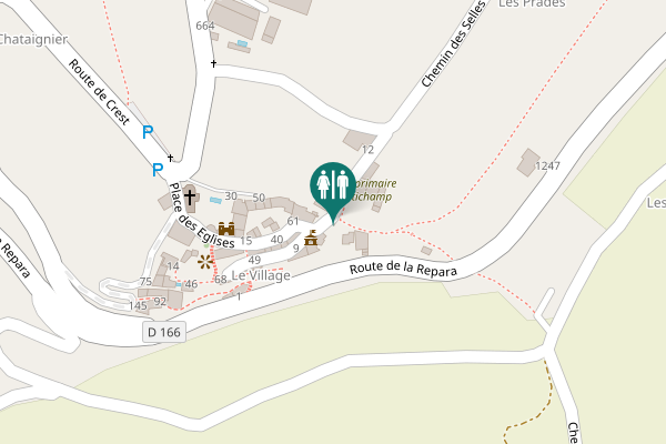 Map showing location of Rue de la menuiserie 6 Toilet