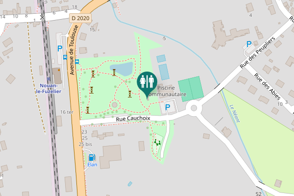 Map showing location of Rue Cauchoix Toilet