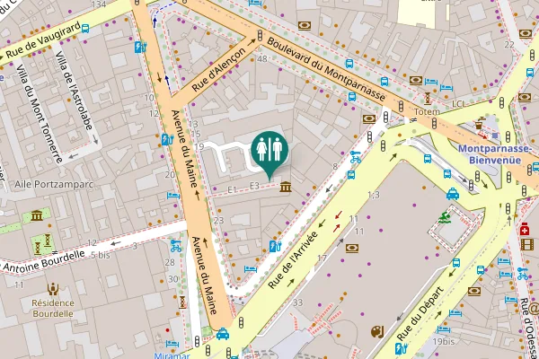 Map showing location of Villa Marie Vassilieff E3 Toilet