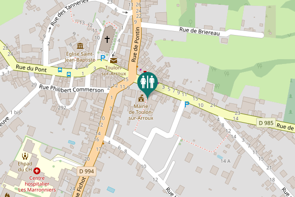 Map showing location of Place Maréchal de Lattre de Tassigny 6 Toilet