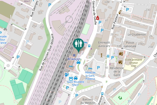 Map showing location of Avenue Général de Gaulle Toilet